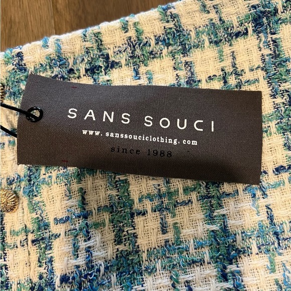 SANS SOUCI Tweed Frayed Mini Skirt NWT - Picture 4 of 9